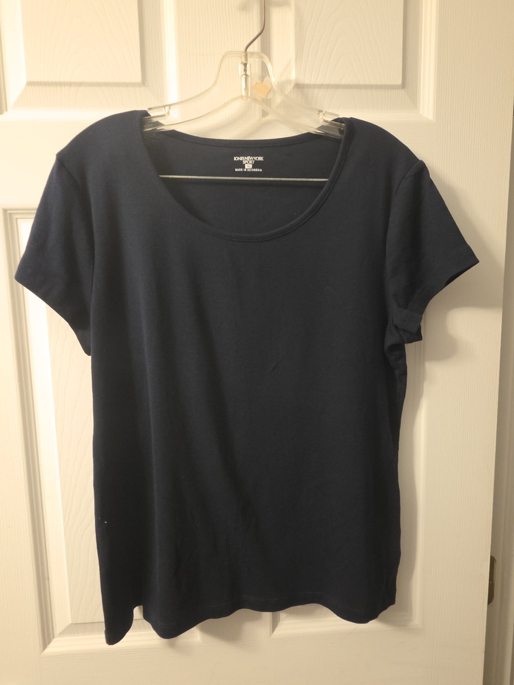 Jones New York Sport Navy Scoop Neck Short Sleeve Tee